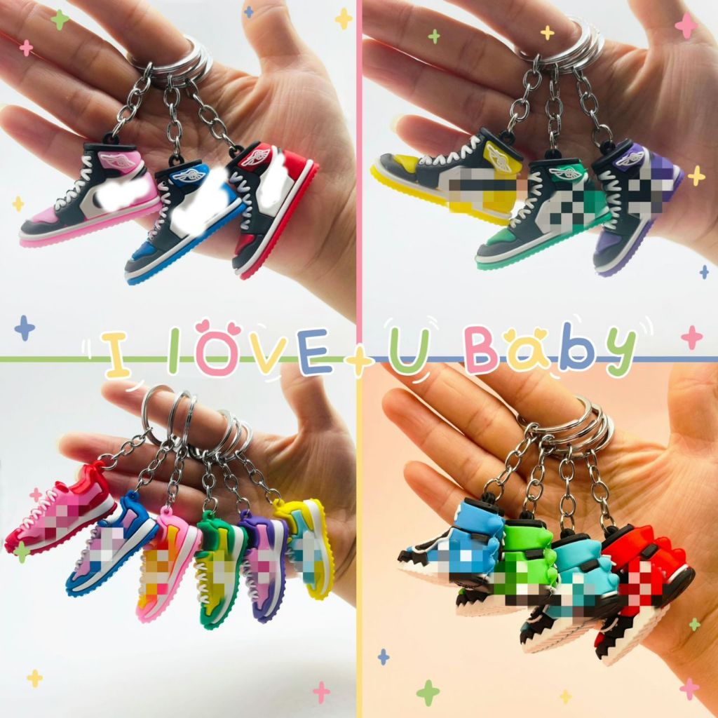 【Local Seller】Basketball Shoes Keychain for Women Men Cute PVC Soft Rubber Car Key Ring Chain Bag Accessories Party Gift