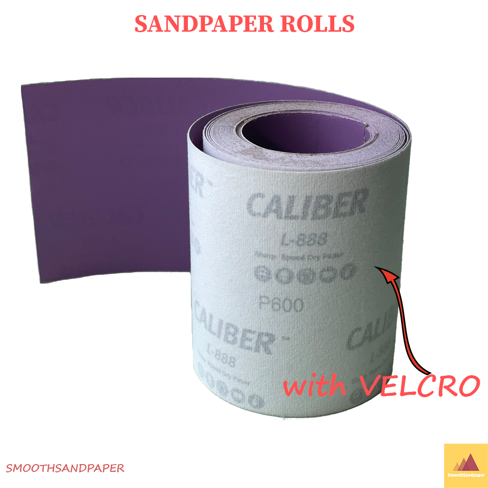 Velcro HOOK&LOOP Sandpaper Roll Ceramic Aluminium Oxide (Purple) Kertas Pasir (Ungu) 130mmX1Meter 植绒砂纸卷陶瓷磨料 image 4