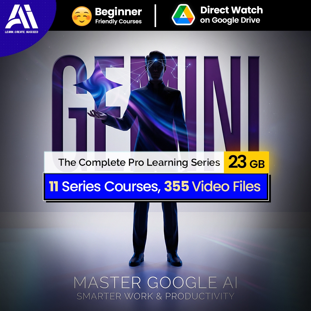 355 Video Course Bundle - 11 Series Gemini Video Courses | Learn AI Prompt | Chatgpt Prompt