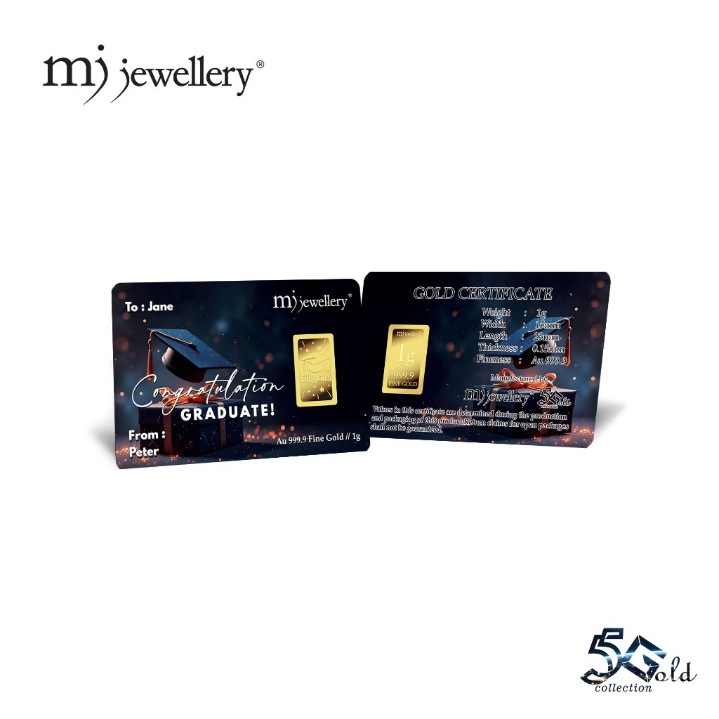 [Customize Your Name] MJ Jewellery 5G Gold Collection 999.9/24K Graduate Customize Gold&hellip;
