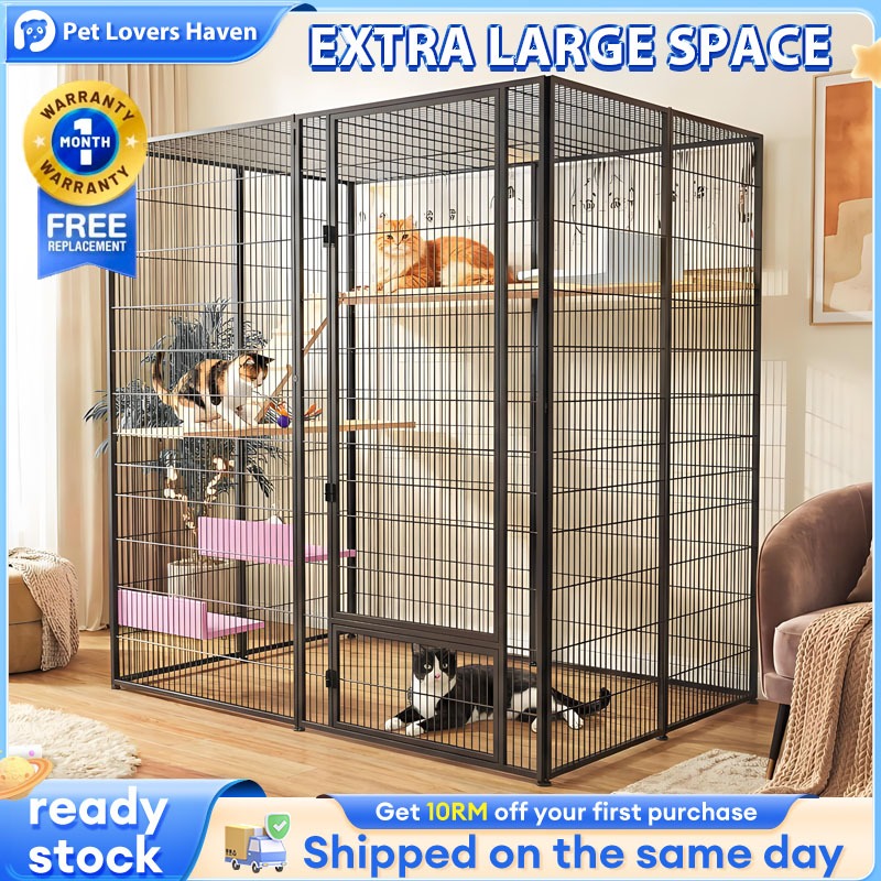 Sangkar Kucing Extra Large Cat Cage 貓籠 Luxury Large Cat Cage with Extra Spacious Free Area Cat House
