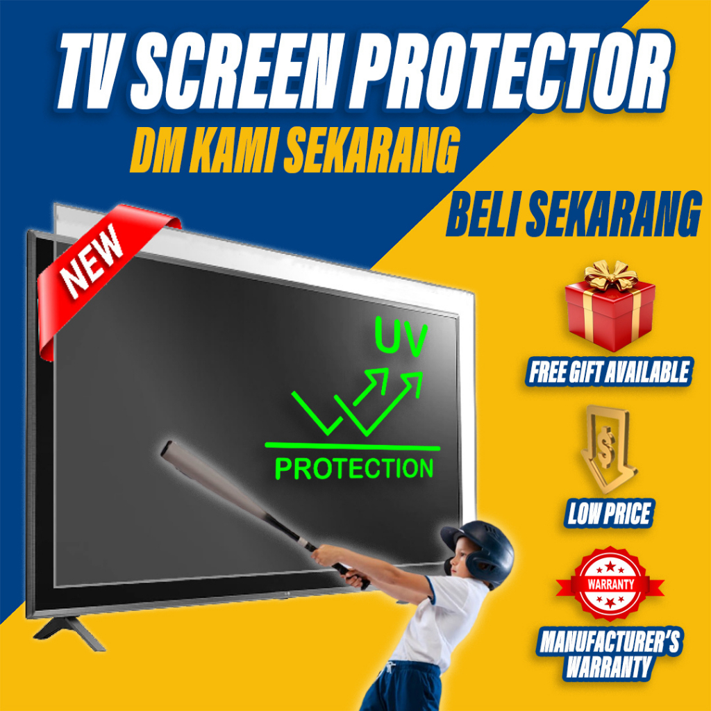 Screen UV Protection for smart tv android tv 4k tv 43 50 55 60 58 60 65 70 75 85 megra skyworth samsung lg