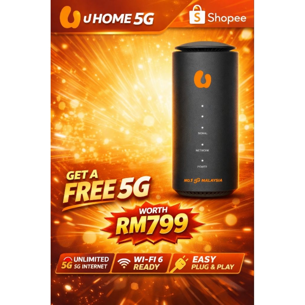Free Register U HOME 5G Internet Wifi Rumah | Free 5G Wireless Broadband | 5G SIM KAD MODEM | ULTRA 5G SPEED  UMOBILE