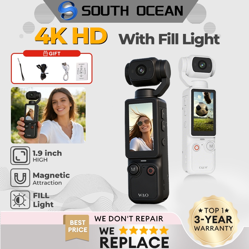 South Ocean 4K Ultra HD Pocket Action Camera Black 1.33" HD Waterproof LCD Display WiFi Internet Sports DV Camera