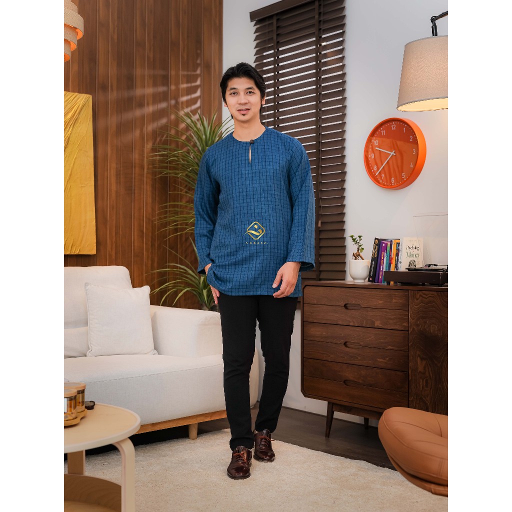 KURTA HAMZAH COTTON CHEKERED REGULAR FIT EXTRA SIZE TO 5XL