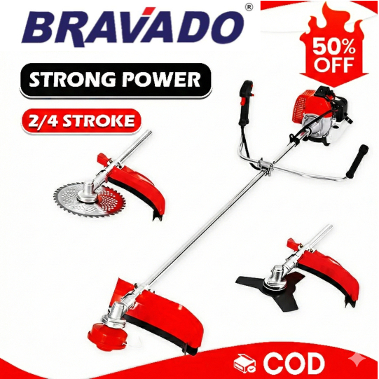 APACHE/BRAVADO Mesin Potong Rumput Straight Shaft Heavy Duty 2/4 Stroke Brush Cutter Gasoline Cutter Lawn Mower 割草機汽油