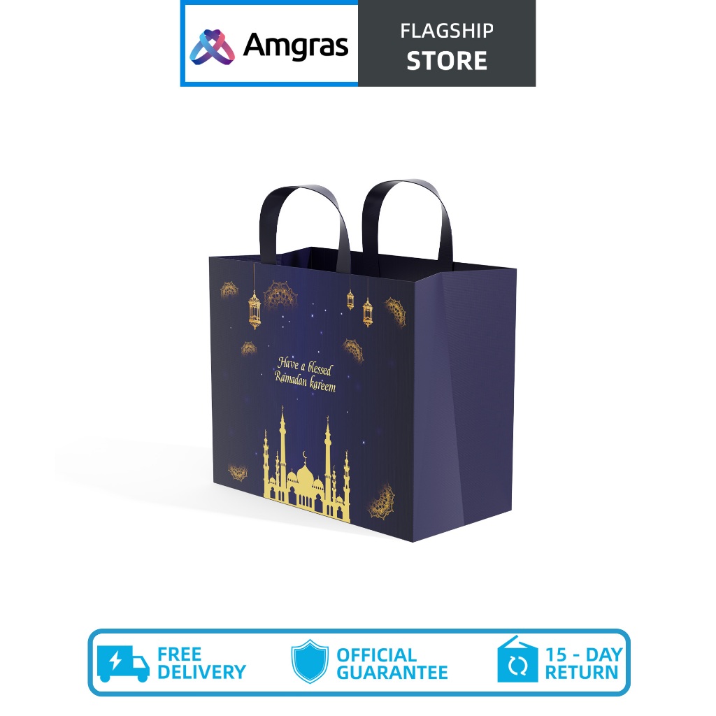 Amgras Ramadan Tote Bag can hold fans, tripods, etc. Large capacity reusable eco-friendly tote bag
