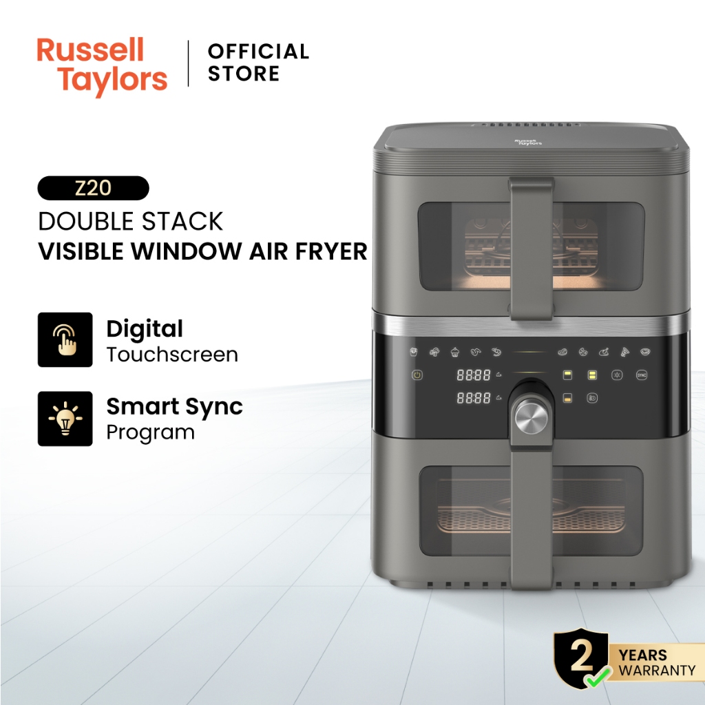 Russell Taylors Double Stack Visible Window Air Fryer (3.5L+6.5L) Z20