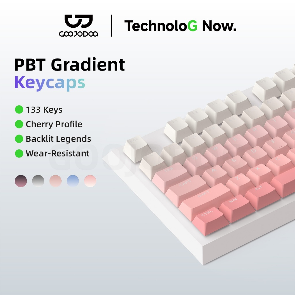 GOOJODOQ Mechanical keyboard keycaps - original height(Only includes the keys, not the entire keyboard)