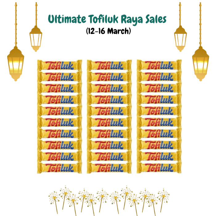 [PRODUCT OF THE MONTH]Tofiluk Caramel Crunch Chocolate Bar 10g - (Pack of +-30)/ (+-30 Pek))