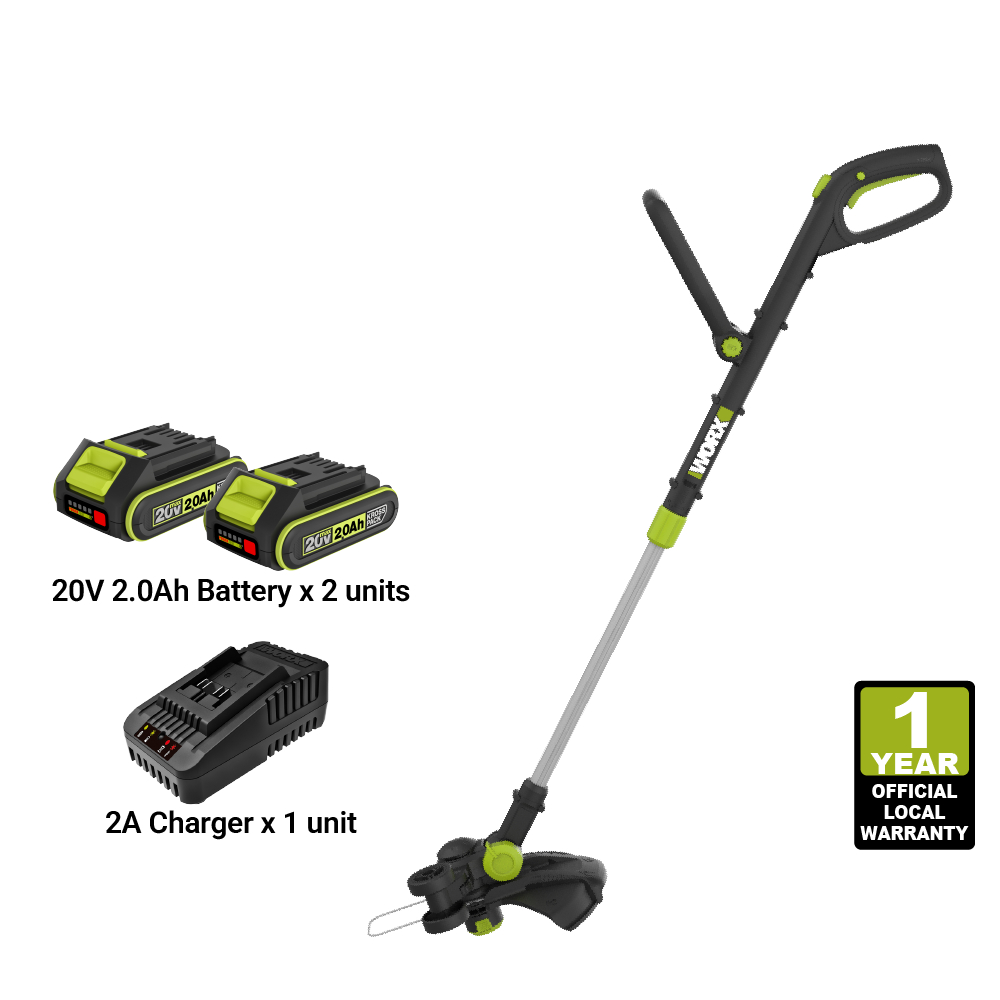 WORX WD163 20V GRASS TRIMMER EDGER MESIN POTONG RUMPUT CWH TOOLS SDN BHD TRADING GROUP