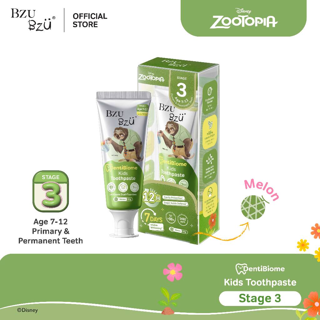 BZU BZU DentiBiome Kids Toothpaste Melon Stage 3 -