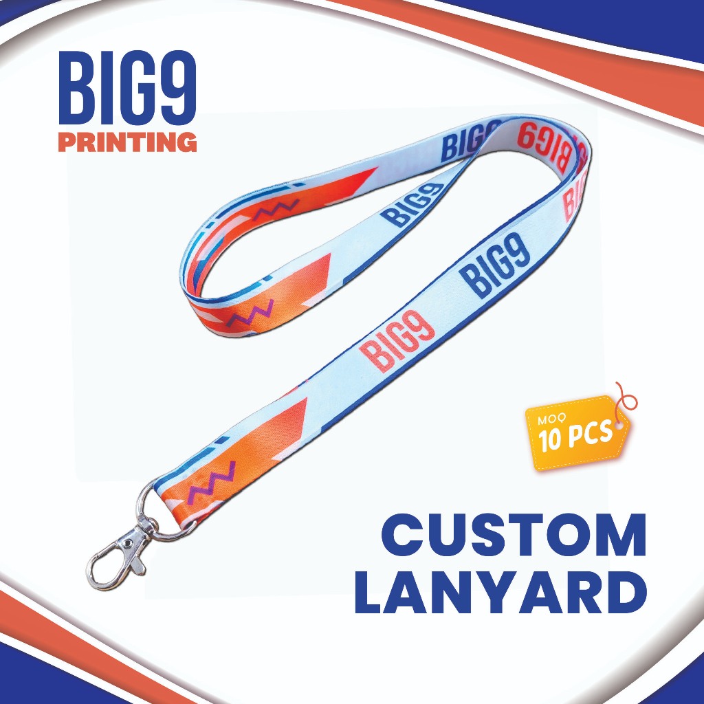 Lanyard Custom Design (FREE DESIGN) Full Colour Printing 2 Side Print Colour (Bulk Order Available)