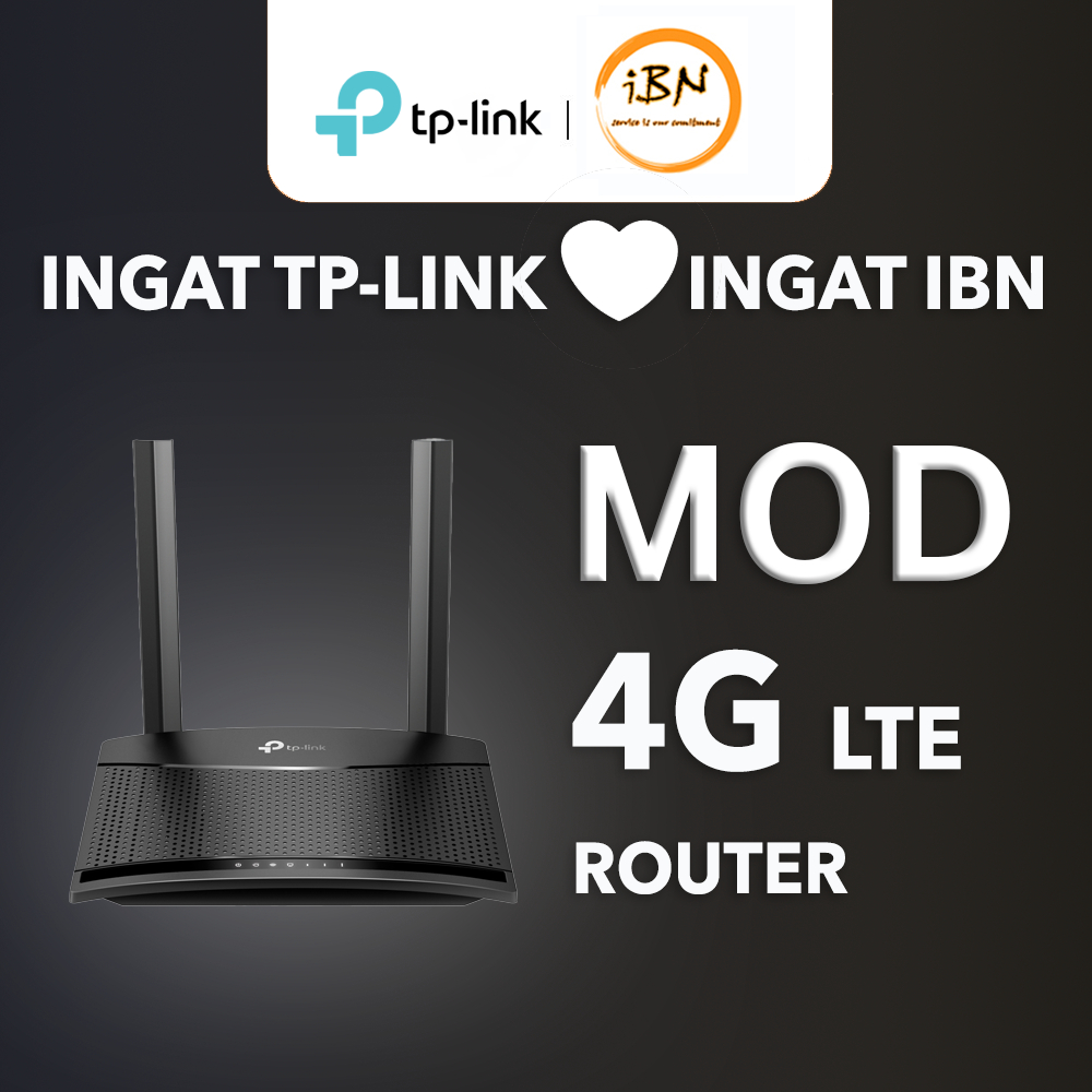 TP-Link TL-MR100 4G LTE SIM Card Router 300Mbps Wireless N | B28 Band | LAN/WAN Port | MCMC & SIRIM Certified @ IBN