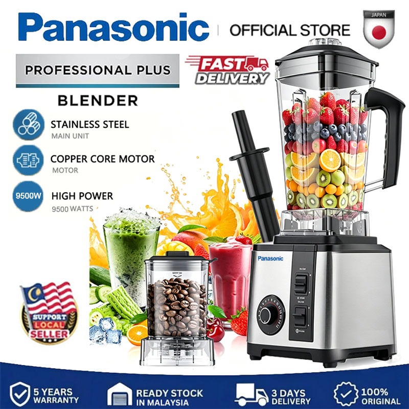 Panasonic 9500W Blender Heavy Duty 2 in 1 Electric juicer 2.5L with Jug Juicer Food Processor Ice Smoothie Fruit Extract