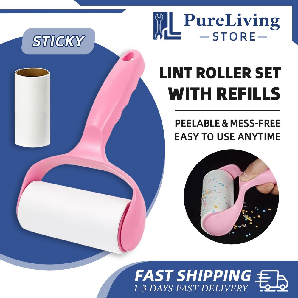 Penggelek Pelekat Bulu & Habuk Boleh Guna Semula | Strong Adhesive Lint Roller for Home