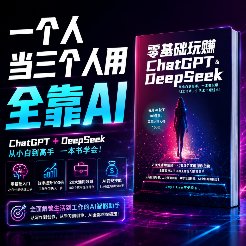 零基础玩赚 ChatGPT & DeepSeek：从小白到高手，一本书玩赚 AI 工作术 × 生活术 × 赚钱术! by Joys Lee李子榆