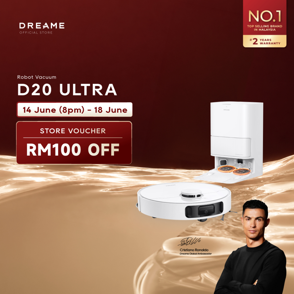 Dreame D20 Ultra Robot Vacuum｜All-in-One Dock with Auto Empty, Wash & Hot-Air Dry, 13,000Pa Vormax™, RoboSwing™, 3DAdapt