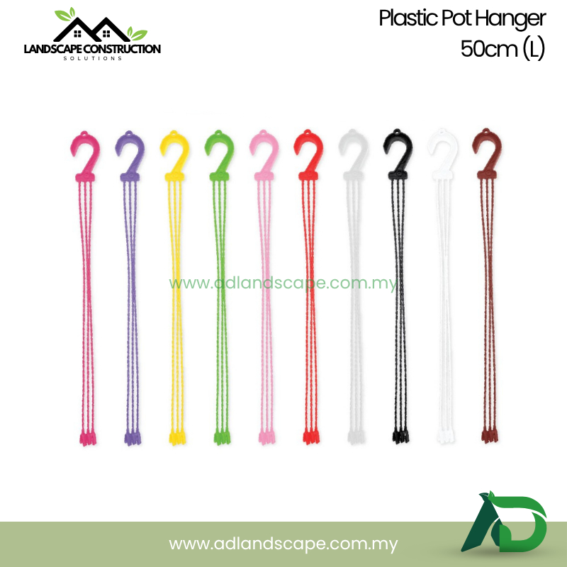 Plastic Pot Hanger 50cm L Durable Hanging Chain for Flower Pot Planter Basket Indoor Outdoor Garden Use