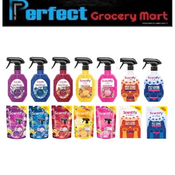 ⚡24hour Delivery⚡ Scentify Fabric Perfume Spray & Pet Zone Home Perfume 370ml & Refill 350ml