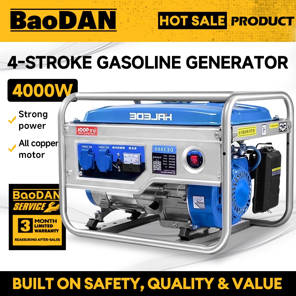 4000W Gasoline Generator 4-stroke Portable Gasoline Generator Household Outdoor Generator Pasar Malam Penjana 发电机