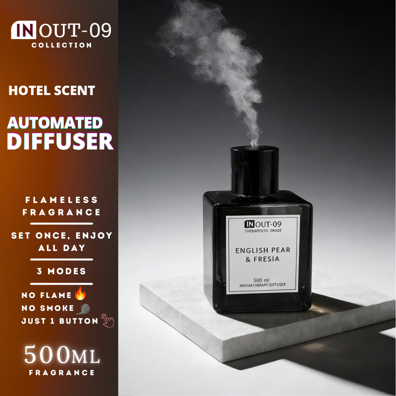 【5 STAR HOTEL SCENT】500ml Automatic Aroma Diffuser| Flameless Home Fragrance| Aroma Oil Reed Diffuser Candle 香薰 自动喷香机