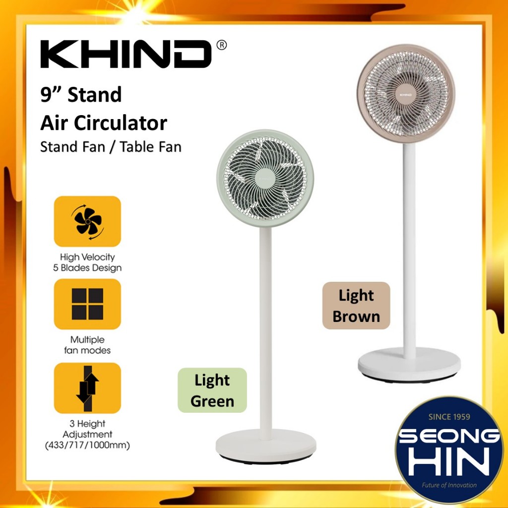 KHIND 9" Stand Air Circulator AC9501SA Turbo Stand Fan Table Fan JET AIR FAN Kipas Berdiri Meja