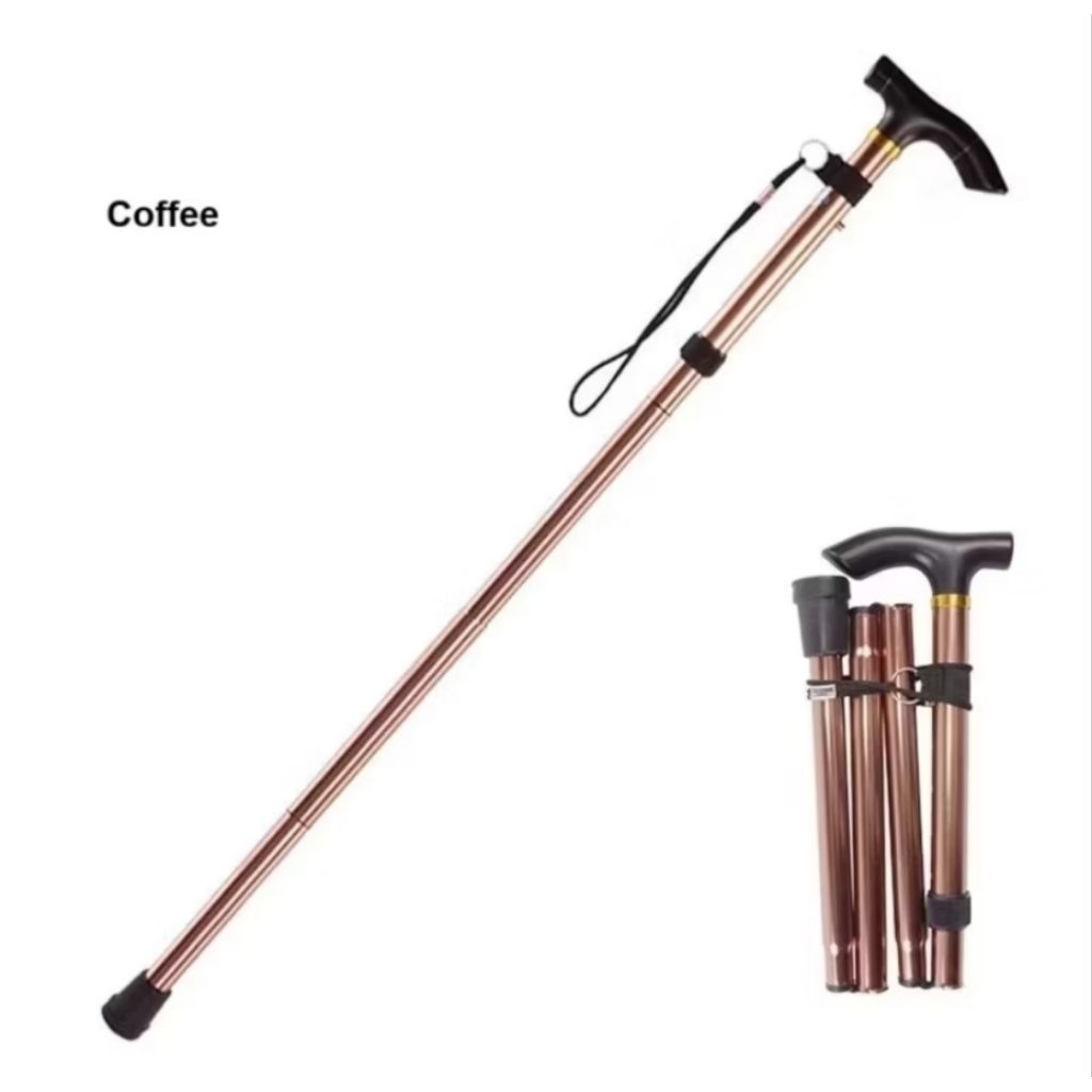 Foldable Flexible Cane Walker Crutch Aid Mobility/Tongkat for Senior Care/Mountain Tongkat/Adjustable