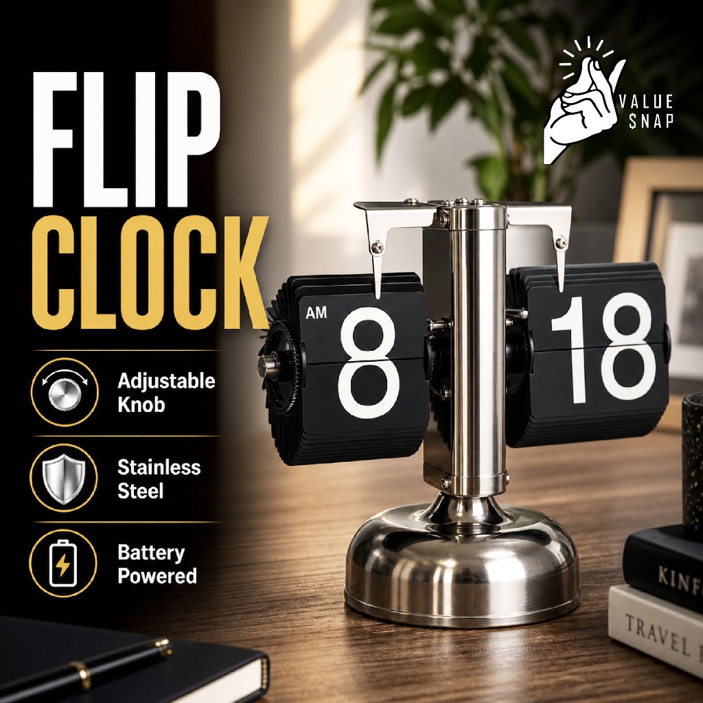 Flip Clock Table Smart Clock Living Room Retro Mechanical Clock Flip Desk Aesthetic Clock Vintage Jam Meja Aesthetic