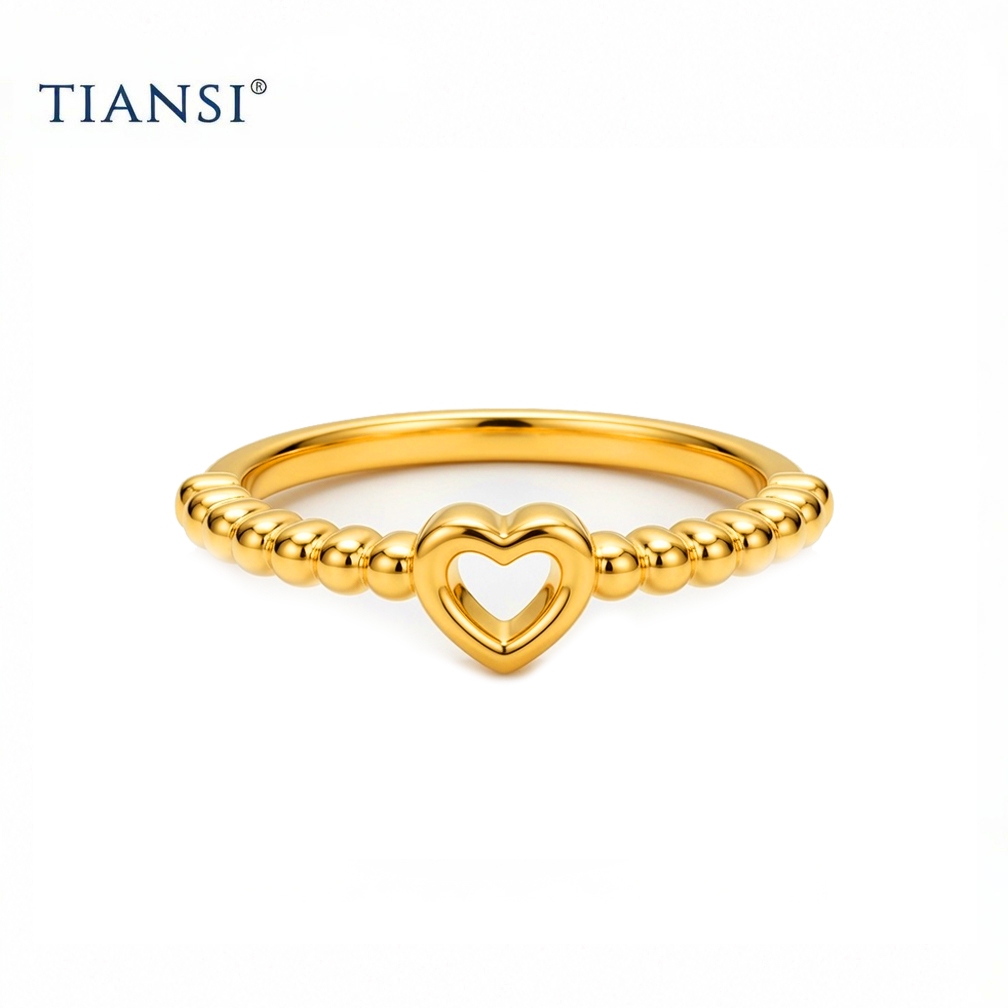 TIANSI 916 (22K) Gold 5D Love Ring | Emas 916 Cincin Love | 916 黄金小爱心戒指