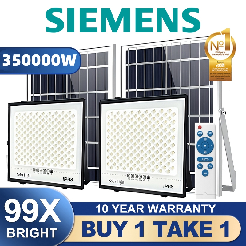 Lampu Solar Light BUY 1 TAKE 1 350000W LED Solar Outdoor Waterproof Lights With Panel With Remote Control