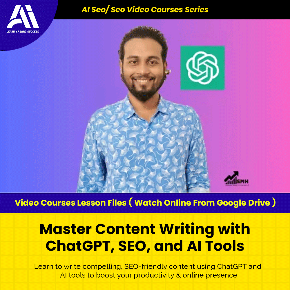 Ai Seo/ Seo Video Course - Master Content Writing with ChatGPT, SEO, and AI Tools | Learn Seo | Seo Video Lesson