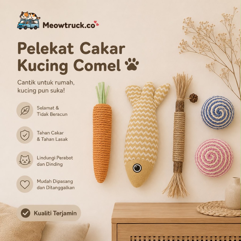 [Kualiti Terjamin] 5 in1 Pakej Mainan Kucing | Main, Gigit & Kejar Sepanjang Hari!