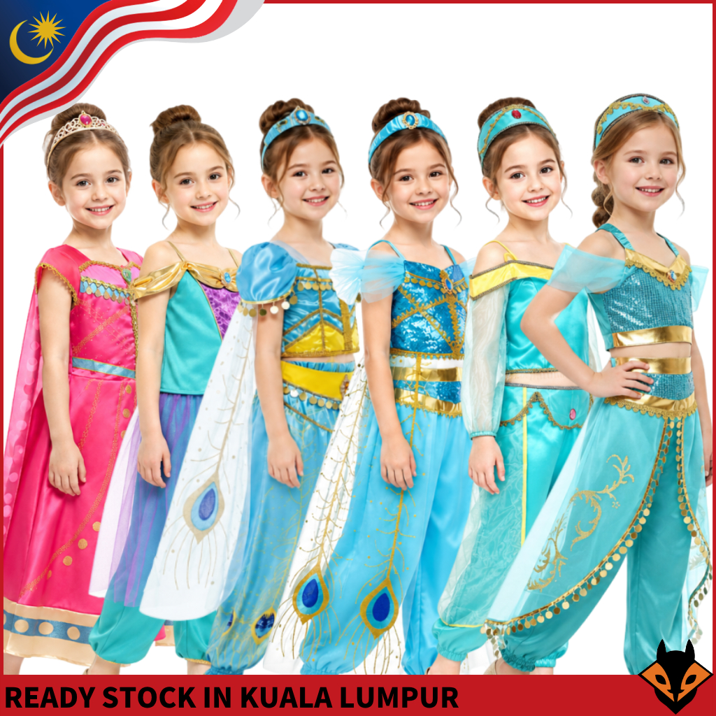 Kids Princess Jasmine Costume | Arabian Nights Outfit for Book Week & Halloween