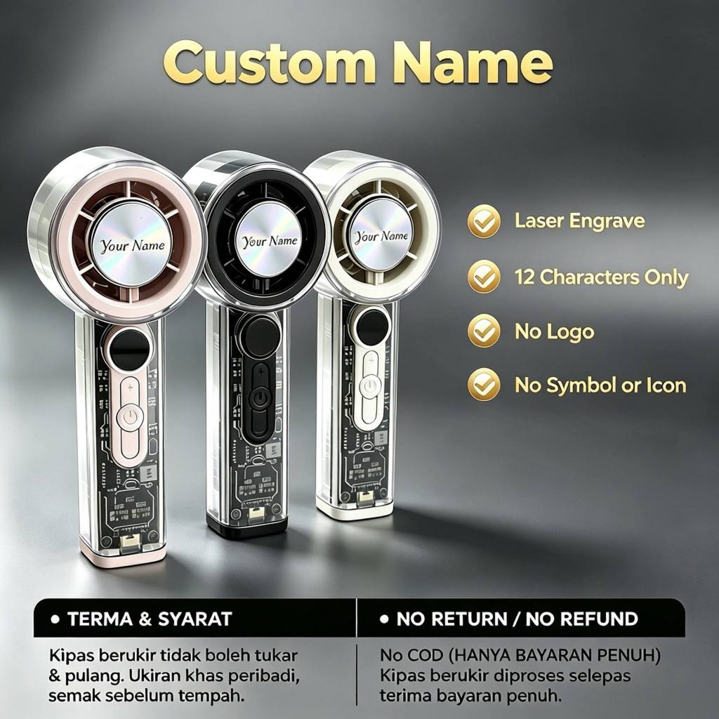 Minifan X05 Mini fan Kipas Pegang Tangan Turbo Angin Plat Penyejuk Bateri 3000mAh USB Kipas Mini