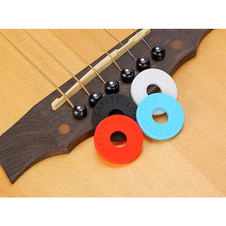 【KL ready stock】Soft Rubber Guitar Strap Locks for Bass Electric Guitar Anti Slip Strap Button Buckle