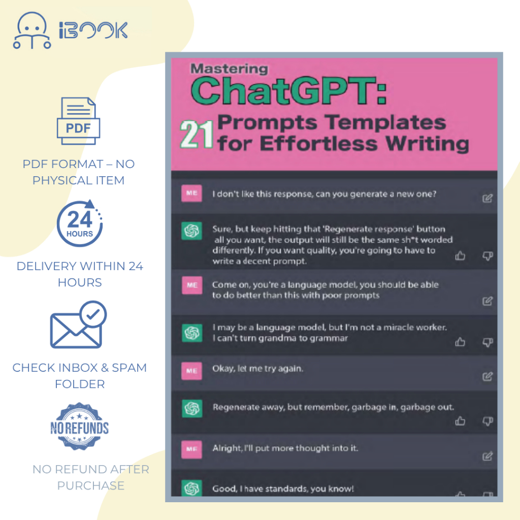 [Softcopy] 21 ChatGPT高效提示词模板 / Mastering 21 ChatGPT Prompts / 21 Template Prompt ChatGPT