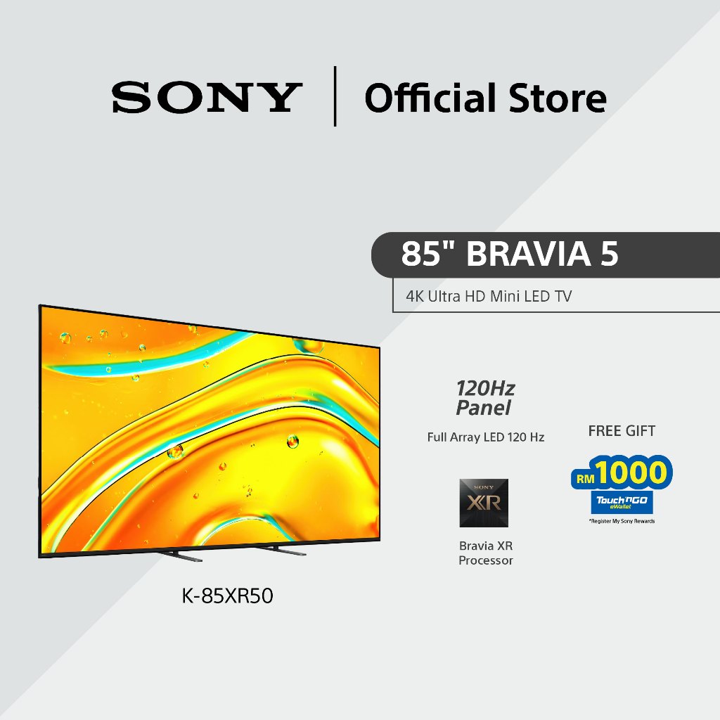 Sony BRAVIA 5 | Mini LED | XR Processor | 4K Ultra HD | High Dynamic Range (HDR) | Smart TV (Google TV)