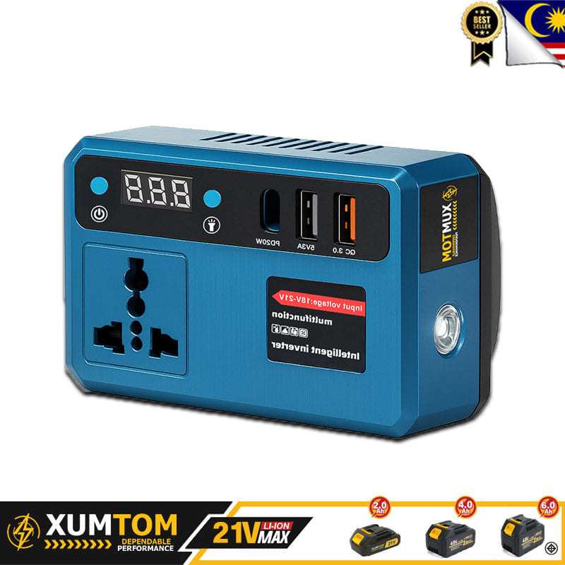 Dagmara Portable Power Inverters for 20V Battery Inverter 20v to 220v Converter with Dual USB,AC Outlet and Type-C