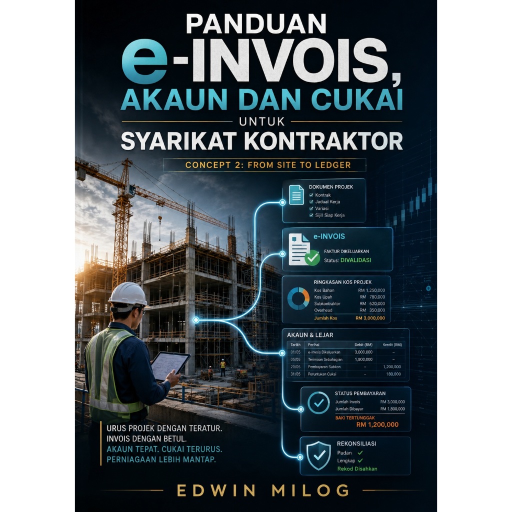 Panduan e-Invois Akaun dan Cukai untuk Syarikat Kontraktor (eBook) Siri Panduan Kontraktor CIDB