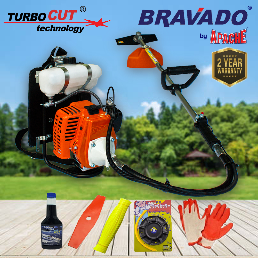 APACHE TurboCUT® BG328 | Super Heavy Duty Mesin Potong Rumput | Backpack Brush Cutter | Grass Trimmer | 2 TAHUN WARRANTY