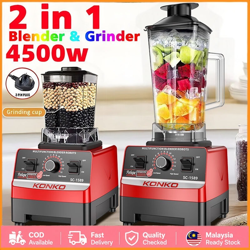 3L Heavy Duty Blender 4500W Multipurpose Mixer Electric Juiser Food Processor Mesin Pengisar Ais Smoothies Crusher榨汁機