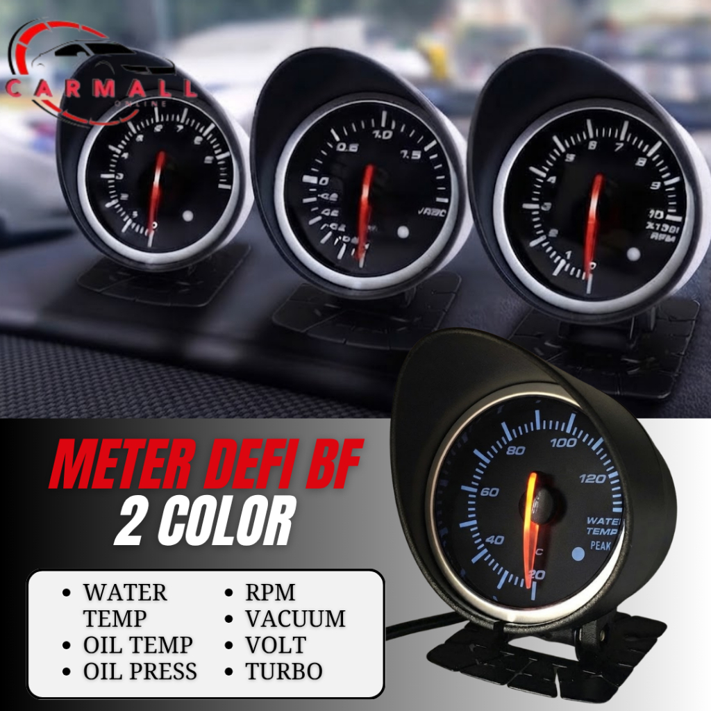 DEFI BF METER 3 BIJI- RPM/ WATER TEMP/ VOLTS Defi Meter 2.5 Inch D Oil Temp,Boost,Volts,Vaccum,Tachometer,Water Tem