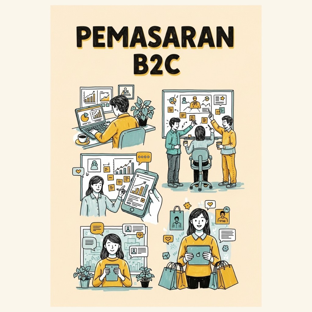 Ebook PEMASARAN B2C: Panduan Lengkap untuk Peralihan Kerjaya di Usia 30-An (PDF, Bahasa Melayu)