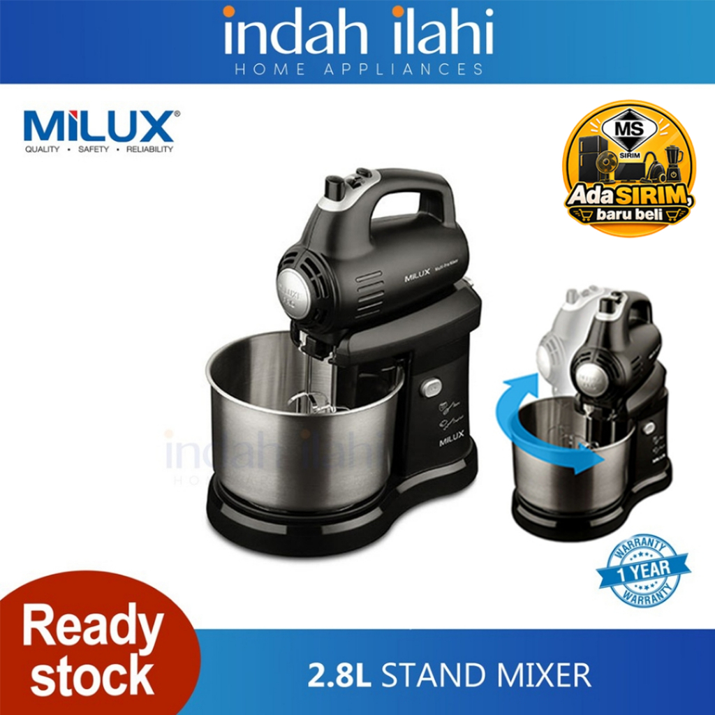 Milux Mesin Pengadun 2.8L Multi Pro Stand Mixer MSM-9512 MSM9512