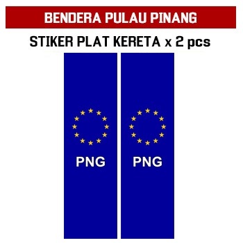 Sticker Plat Kereta - Pulau Pinang Penang Euro