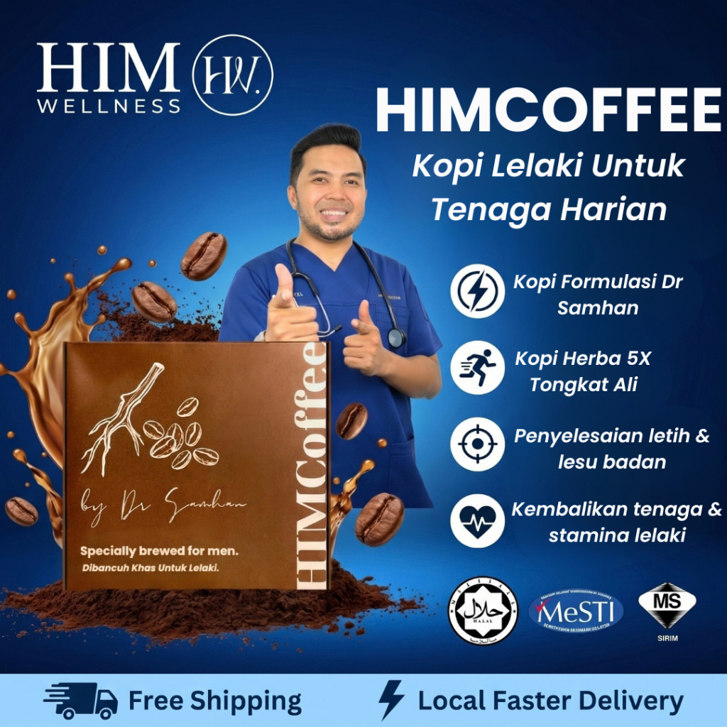NEW!! KOPI HALAL HIMCoffee Dr Samhan - Kopi Herba 5X Tongkat Ali & Ubi Jaga (Energy Booster)