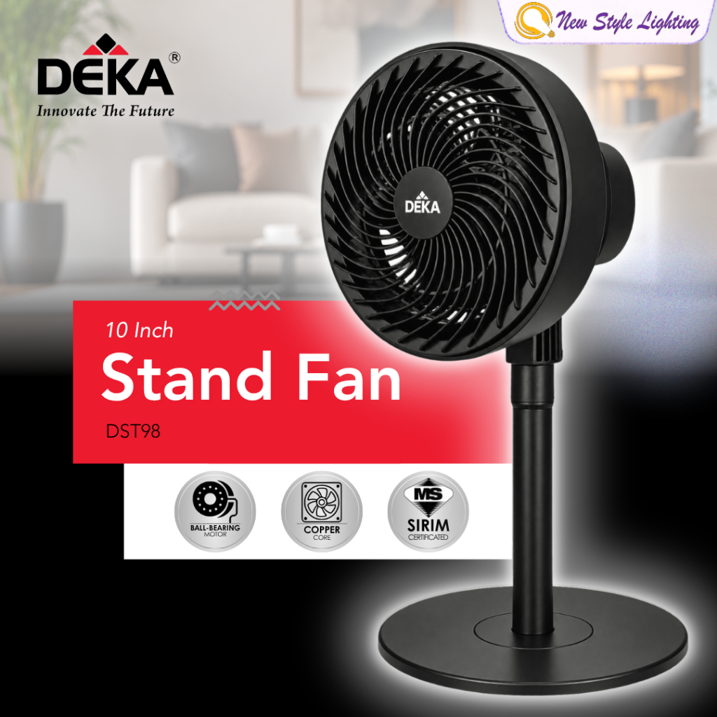 DEKA DST98 10" 10 Inch SIRIM AC Motor Fan Gale Fan Table Fan Electric Stand Fan Kipas Berdiri Angin Kuat 大风风扇 直立扇 DST-98