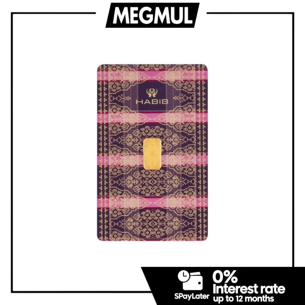 HABIB 1g 999.9 Gold Bar (Songket Purple) Habib Gold Bar - Limited&hellip;