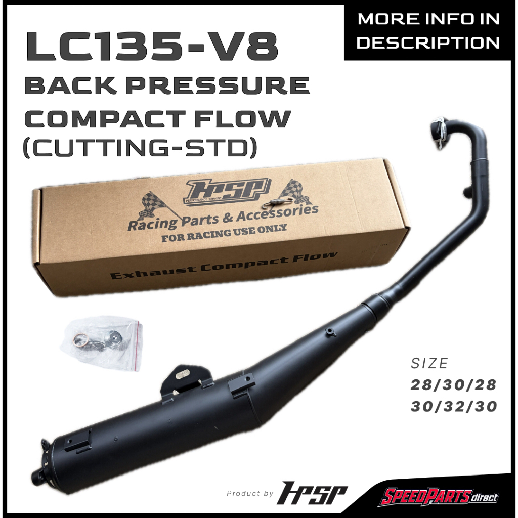 HPSP RACING BACK PRESSURE EXHAUST COMPACT FLOW LC135 V8 ONLY 23/30/28 30/32/30